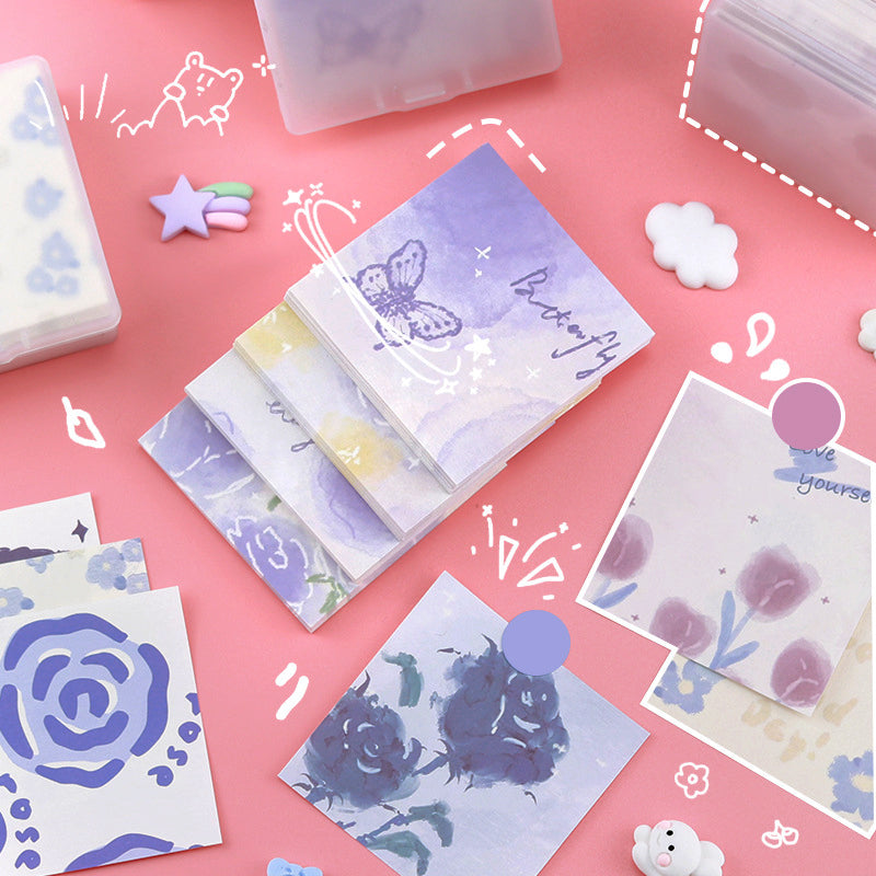 Non Sticky Note Paper In Plastic Box Of Blue Fairy b2
