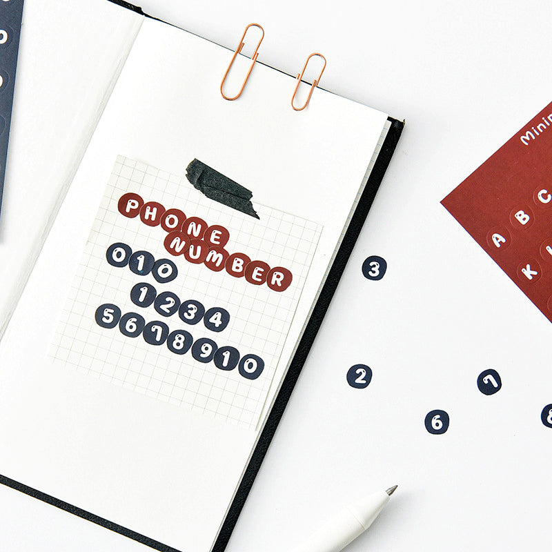 Phone Number Add Sticker Numbers & Letters DIY Stickers | Decorative Adhesive Labels | Stamprints