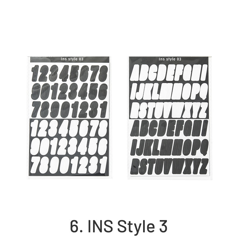 Numbers & Letters DIY Stickers | Decorative Adhesive Labels | Stamprints