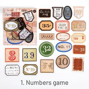 Numbers game Retro Image Collection Sticker Pack - Journal - Stamprints