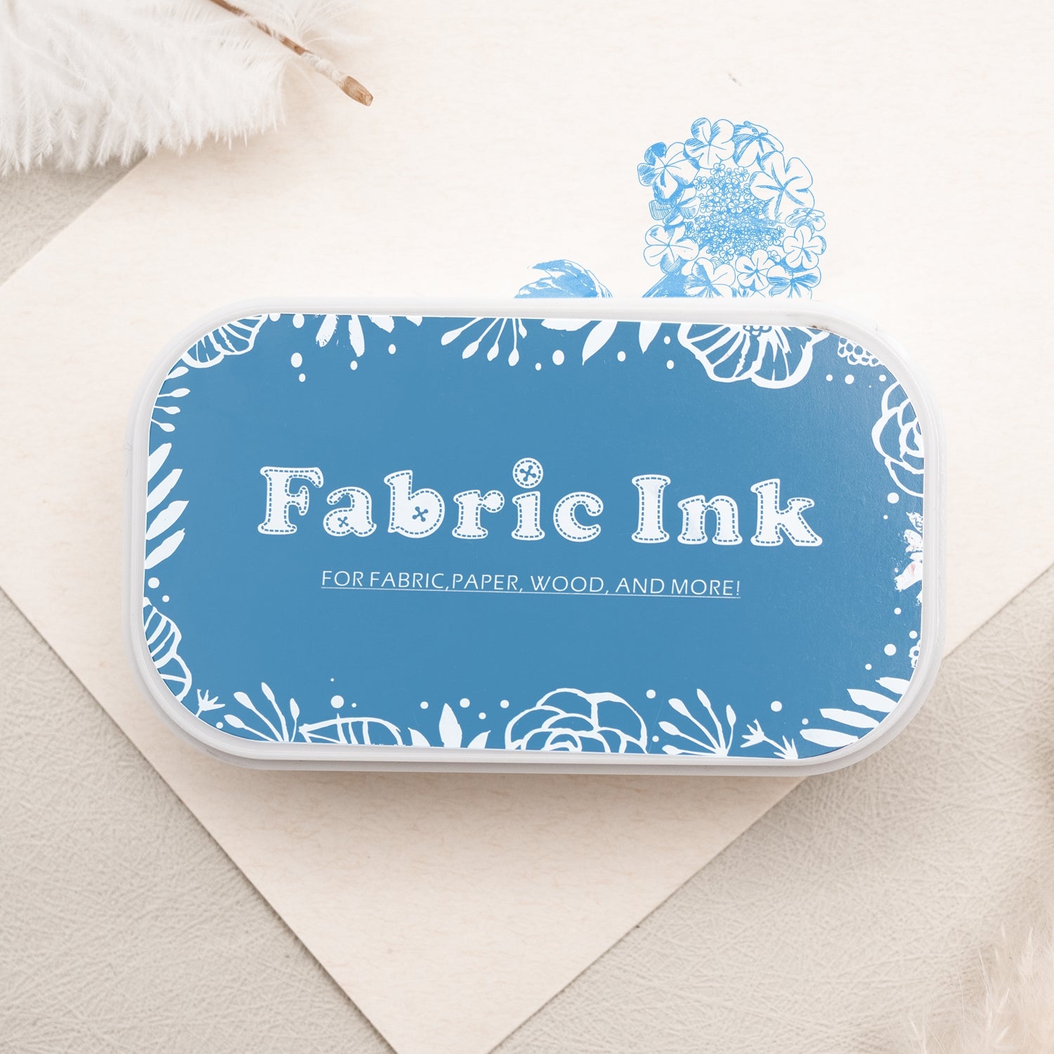 Ink Pad - Sky Blue Oil-Based Fabric Ink Pad