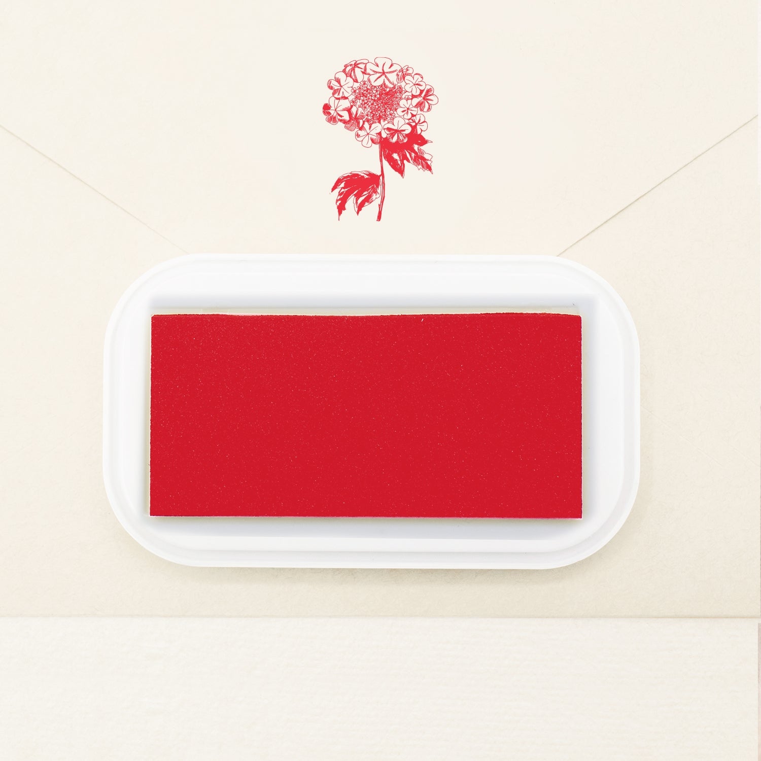 Oil-Based Fabric Ink Pad - Poppy Red BD-214a