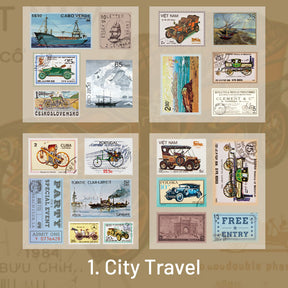 Old Days Messenger Retro Stamp Journal Sticker sku-1