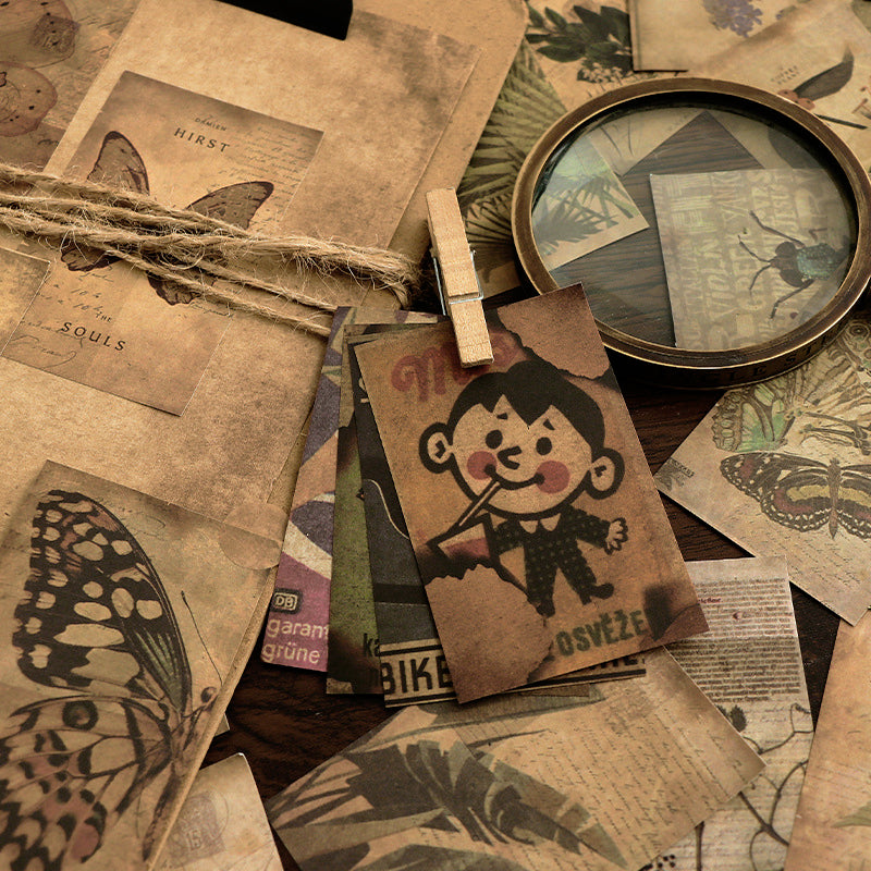Old Memory Retro Note Paper Scrapbook Paper Book c