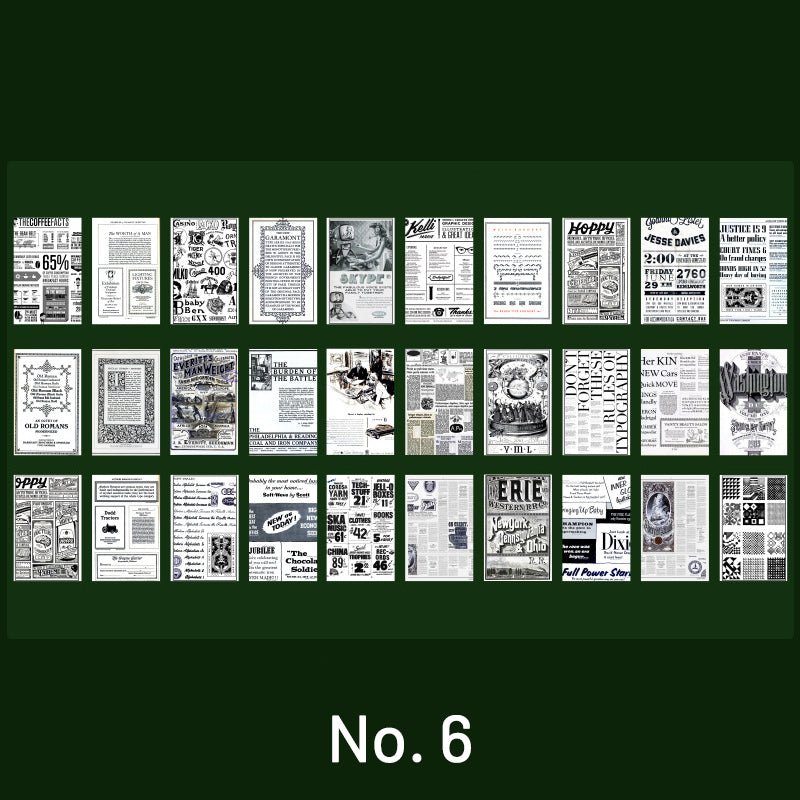 Old Memory Retro Note Paper Scrapbook Paper Book sku-6