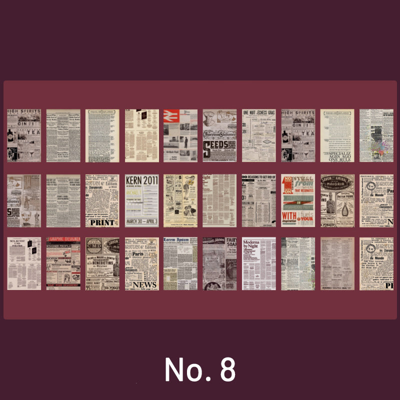 Old Memory Retro Note Paper Scrapbook Paper Book sku-8