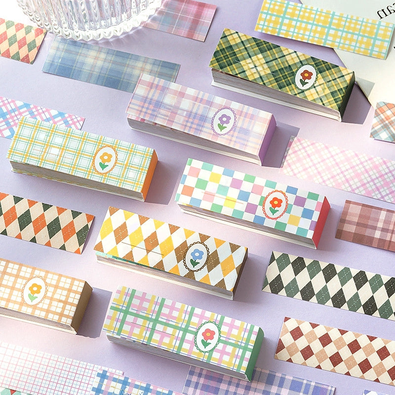 Plaid and Grid Geometric Stripes Washi Sticker1