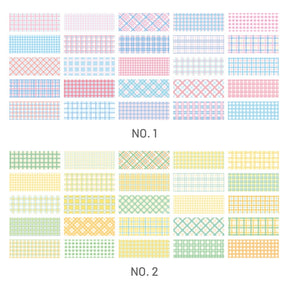 Plaid and Grid Geometric Stripes Washi Sticker-sku1