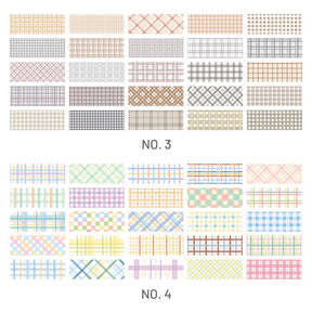 Plaid and Grid Geometric Stripes Washi Sticker-sku2