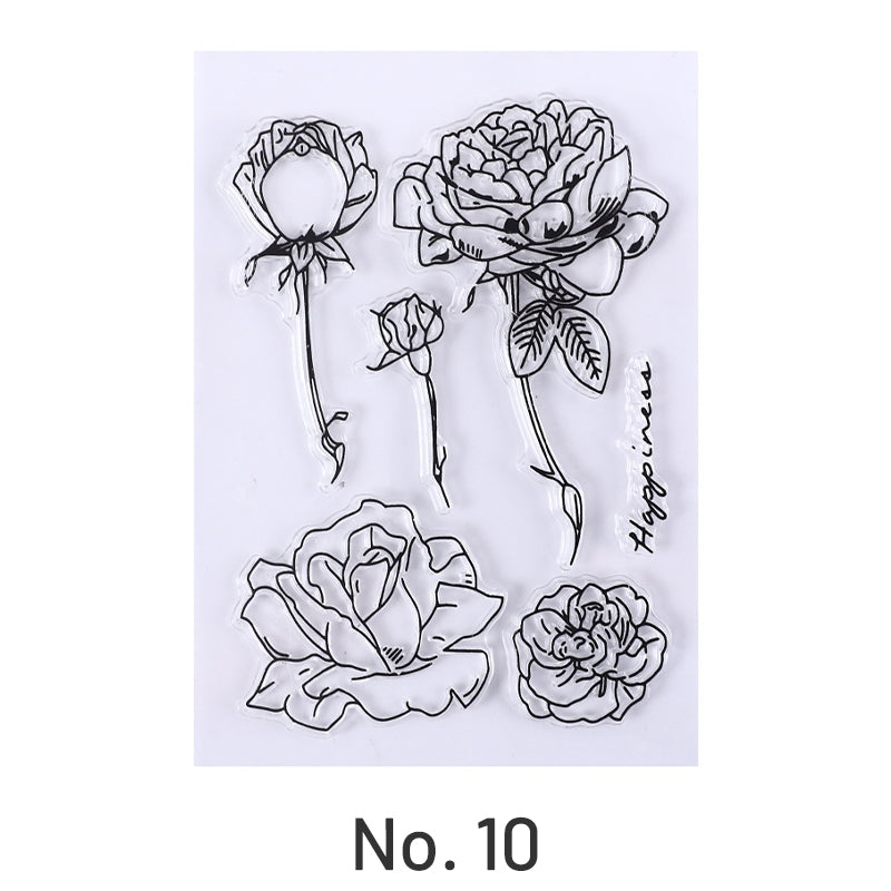 Plant Scenery Silicone Clear Rubber Stamps sku-10