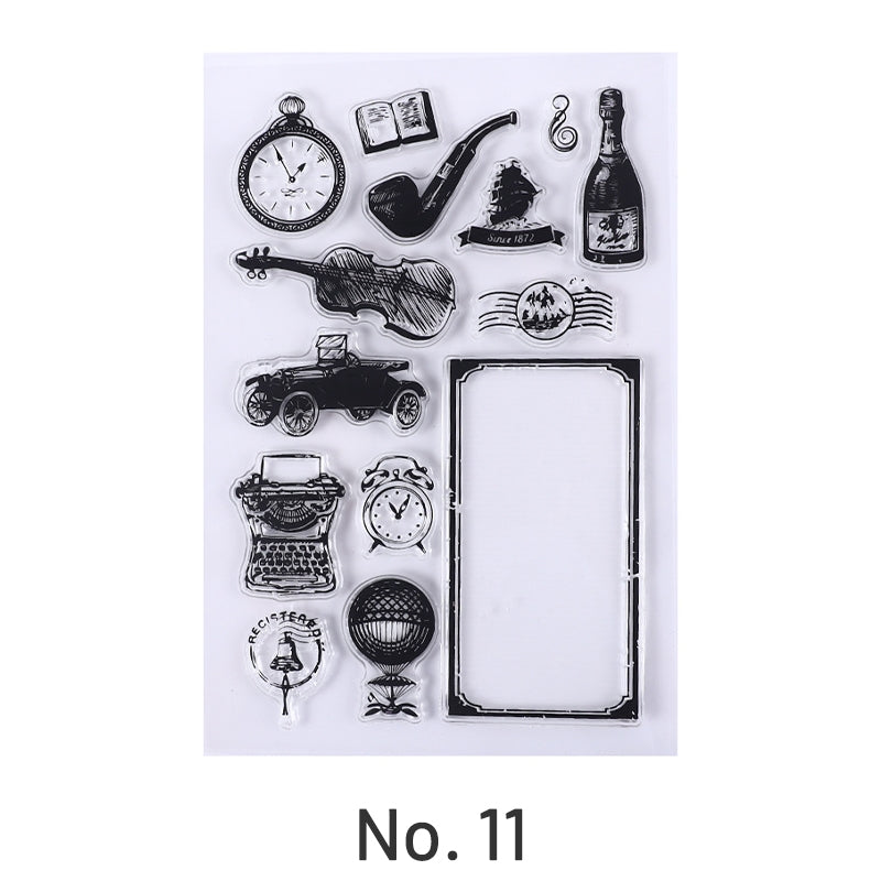 Plant Scenery Silicone Clear Rubber Stamps sku-11