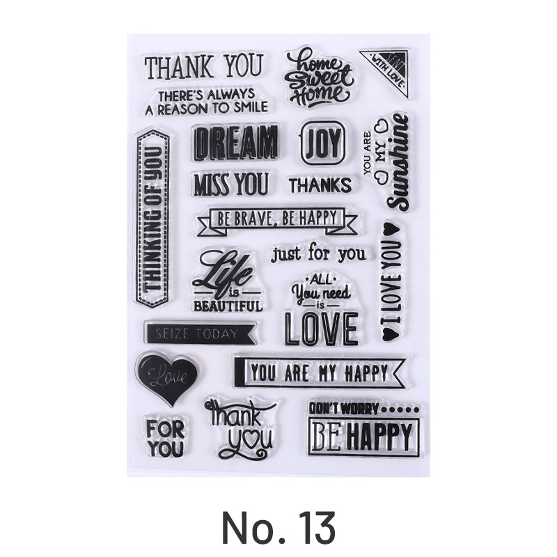 Plant Scenery Silicone Clear Rubber Stamps sku-13