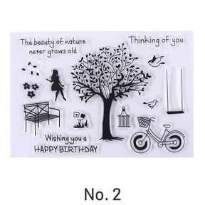 Plant Scenery Silicone Clear Rubber Stamps sku-2