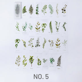 Plant Sketchbook Series Long Stickers  Journal Stamprints 8