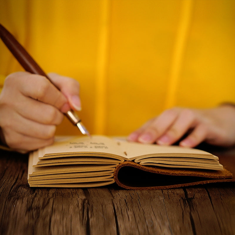 Handmade Leather Mini Notebook A7 Journal | Stamprints