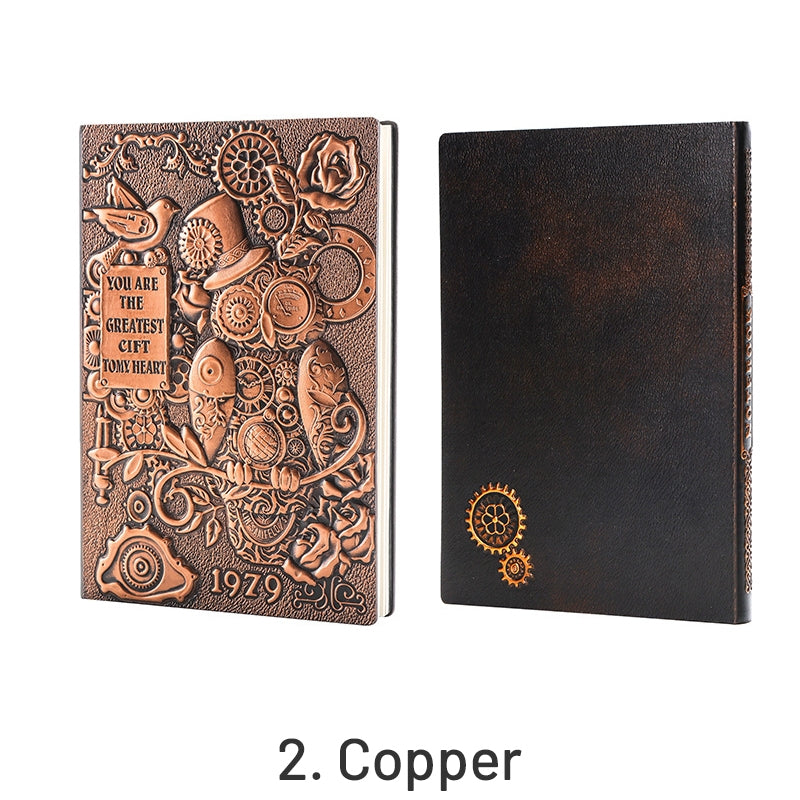 Punk Mechanical Owl European Retro 3D Relief Notebook22