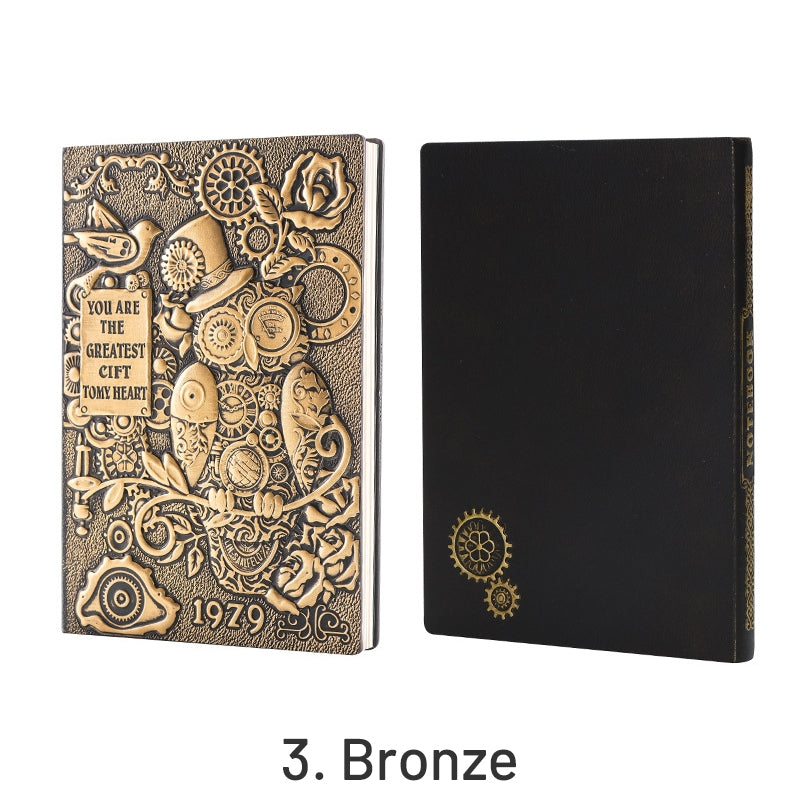 Punk Mechanical Owl European Retro 3D Relief Notebook11