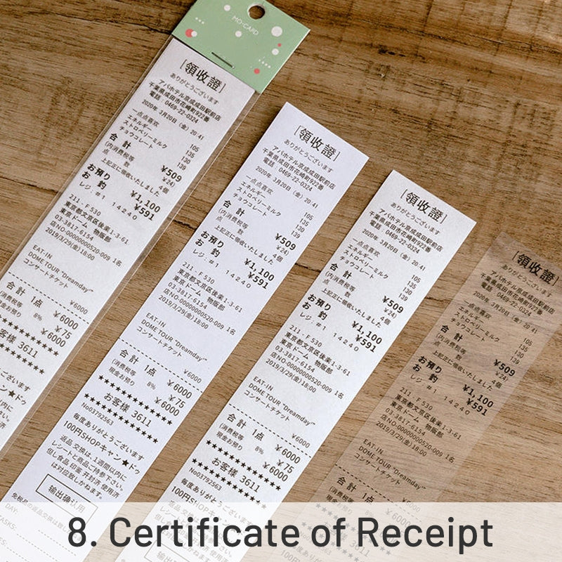 Receipt Printer Multi-Material Long Strip Tape Stickers sku-8