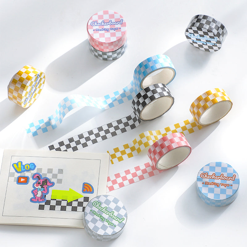 Refreshing Checkerboard Grid Pattern Washi Tape b3