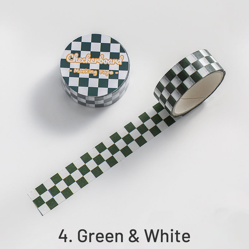 Refreshing Checkerboard Grid Pattern Washi Tape sku-1