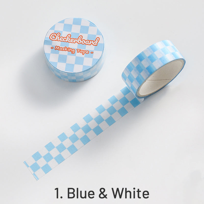 Refreshing Checkerboard Grid Pattern Washi Tape sku-2