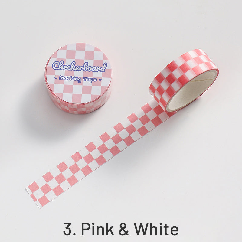 Refreshing Checkerboard Grid Pattern Washi Tape sku-3