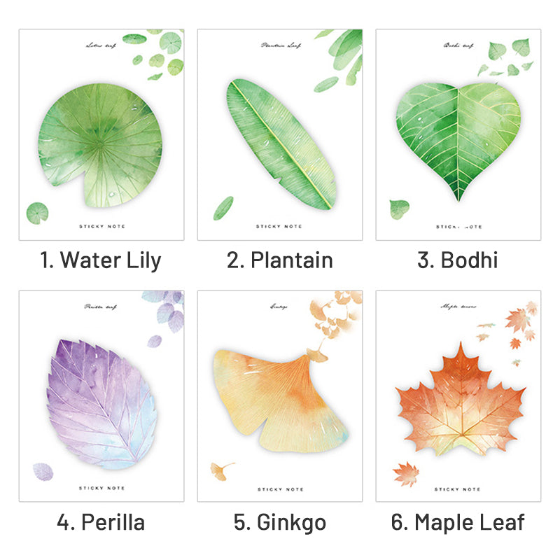 Refreshing Leaves Plant Sticky Note Pad sku