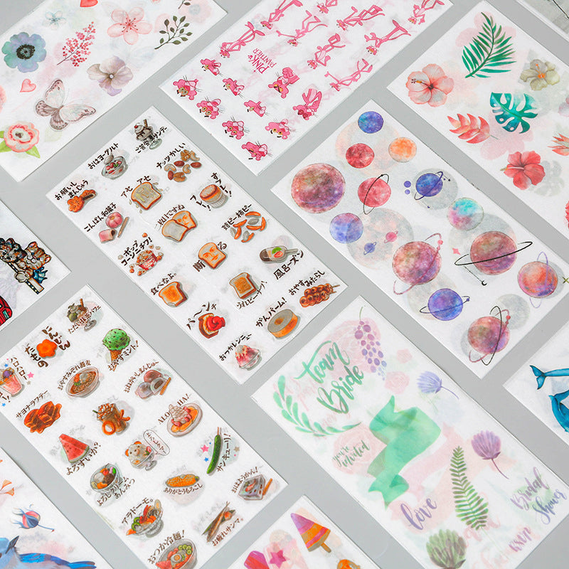 Refreshing Plant Animal Planet Food Washi Sticker b1
