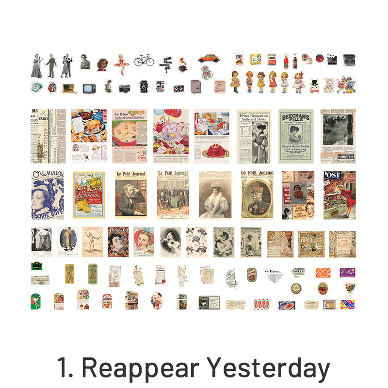 Retro Collage Artistic Scrapbook Paper Pack sku-1