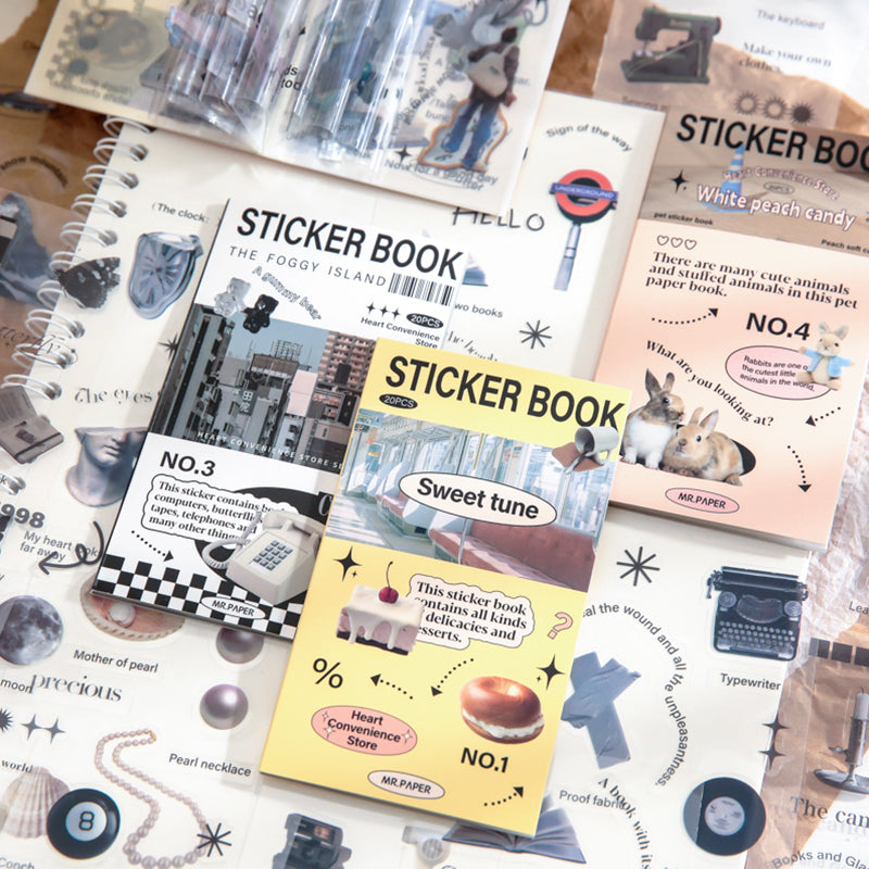 Retro Convenience Store Decorative PET Sticker Book a
