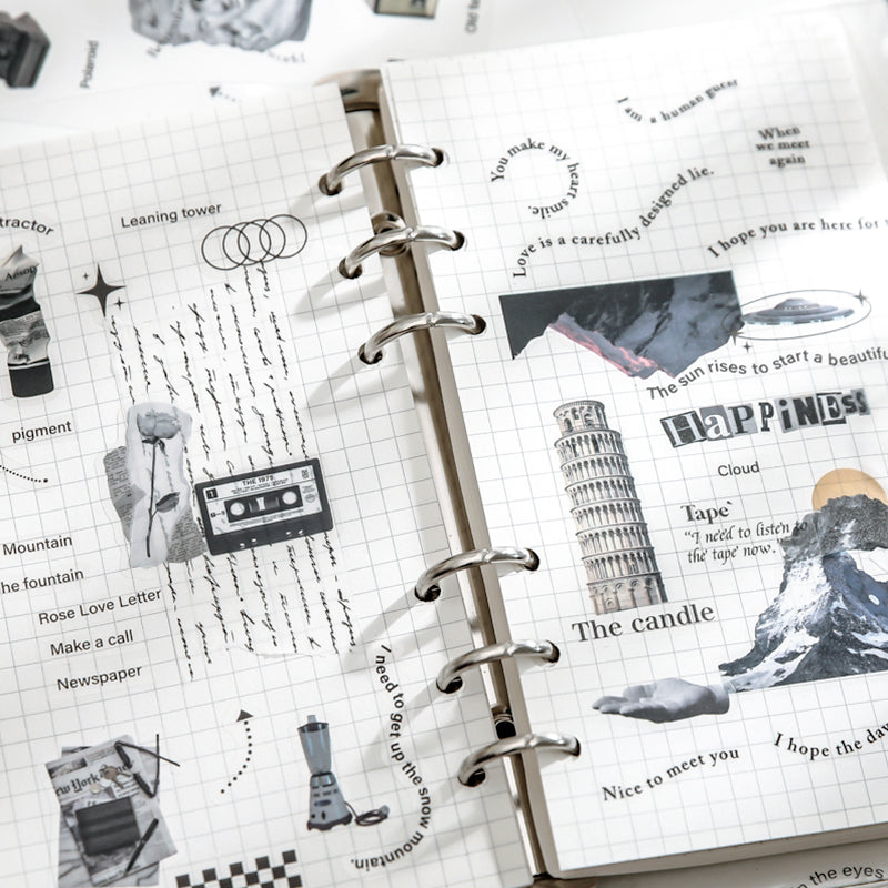 Retro Convenience Store Decorative PET Sticker Book b