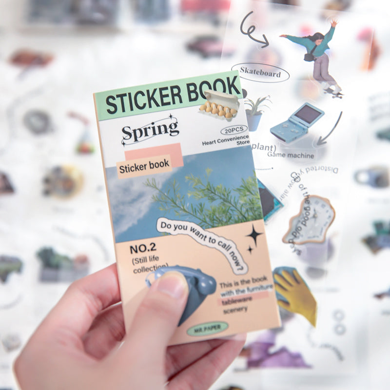 Retro Convenience Store Decorative PET Sticker Book c2