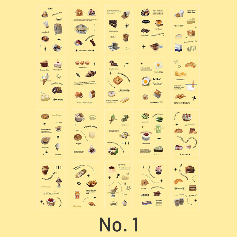 Retro Convenience Store Decorative PET Sticker Book sku-1