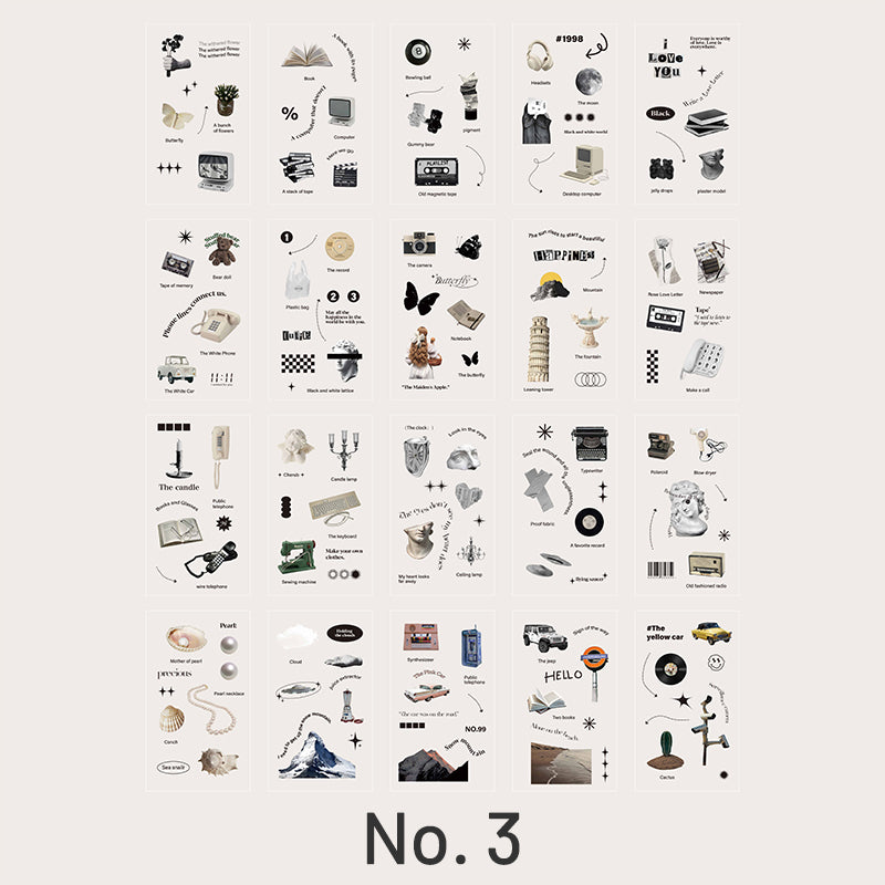 Retro Convenience Store Decorative PET Sticker Book sku-3