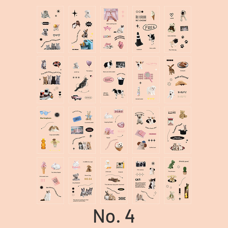 Retro Convenience Store Decorative PET Sticker Book sku-4