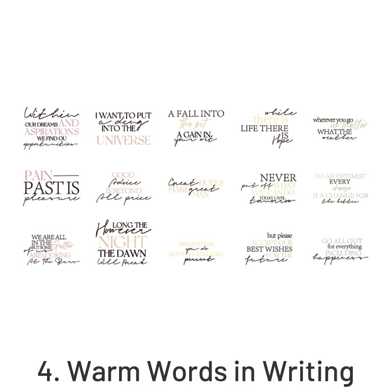 Retro English Words Headline Stickers | Vintage Design by Stamprints