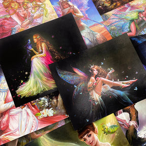 Retro Fairy Elf Art Journal Background Scrapbook Paper a