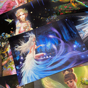 Retro Fairy Elf Art Journal Background Scrapbook Paper c2