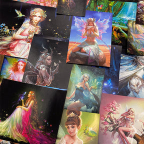 Retro Fairy Elf Art Journal Background Scrapbook Paper c