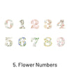 Retro Digital Numbers Clear Stickers | Stamprints