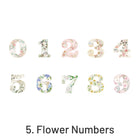 Retro Digital Numbers Clear Stickers | Stamprints