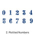 Retro Digital Numbers Clear Stickers | Stamprints