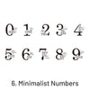 Retro Digital Numbers Clear Stickers | Stamprints