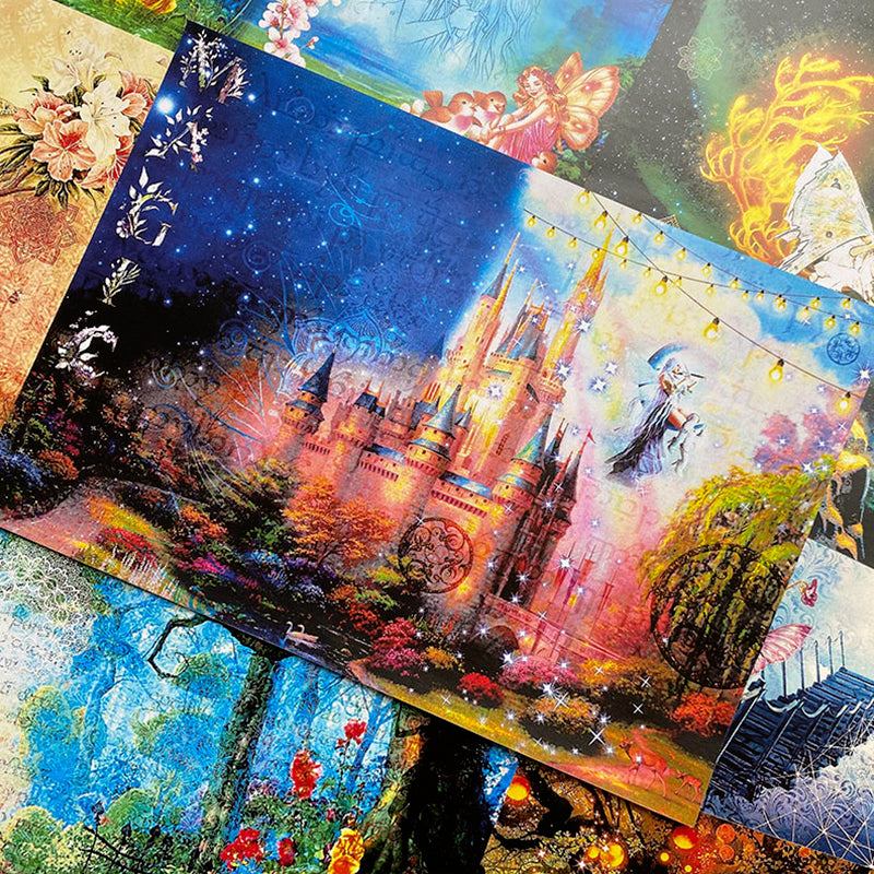 Retro Flower Fairy Elf Forest Angel Scrapbook Paper c