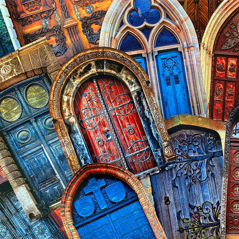 Retro Gothic Architecture Gate Junk Journal Scrapbook Paper b