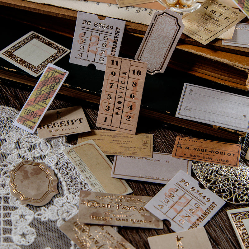 Retro Hot Stamping Years Collection Note Sticker b