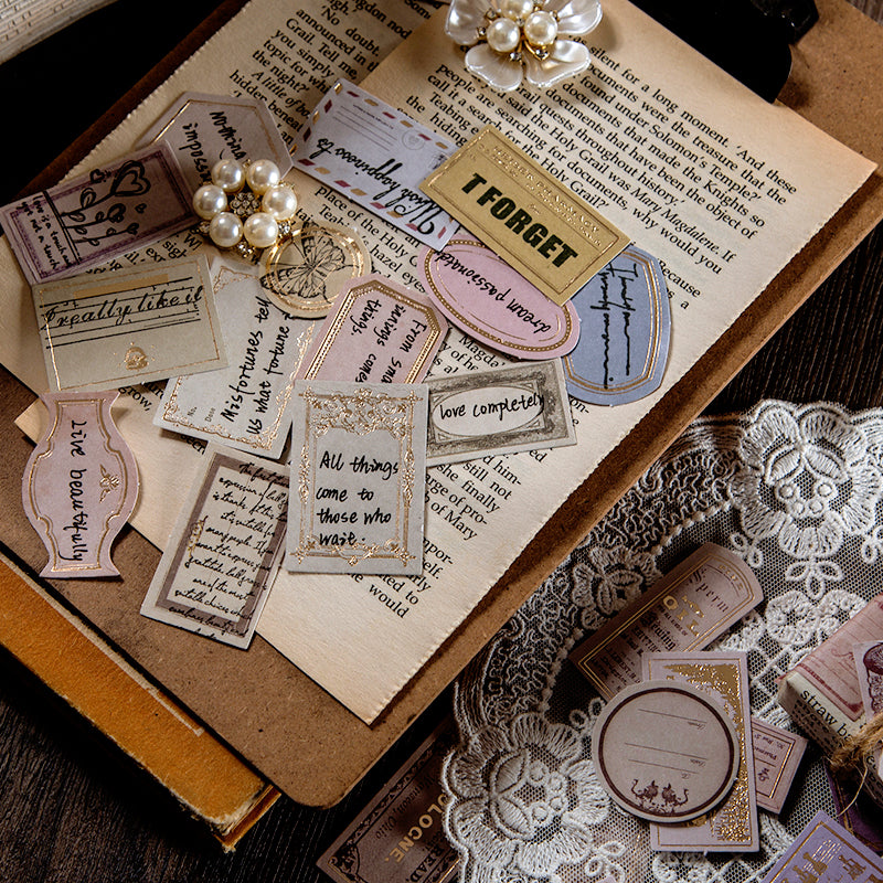 Retro Hot Stamping Years Collection Note Sticker b2