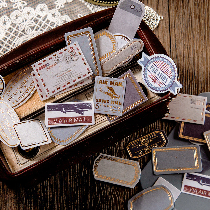 Retro Hot Stamping Years Collection Note Sticker b5