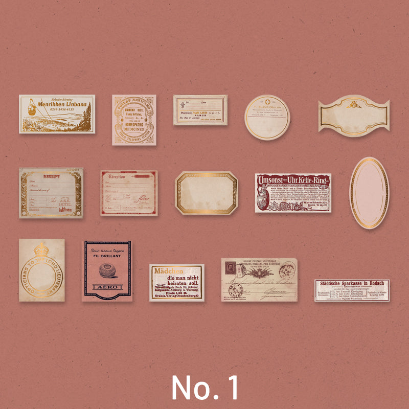 Retro Hot Stamping Years Collection Note Sticker sku-1