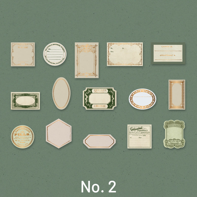 Retro Hot Stamping Years Collection Note Sticker sku-2